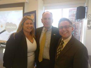 L-R: Krissy Davis, Board Member of United Way; Mike Durkin, President and CEO of United Way; Chris Norris, Executive Director of Metro Housing.