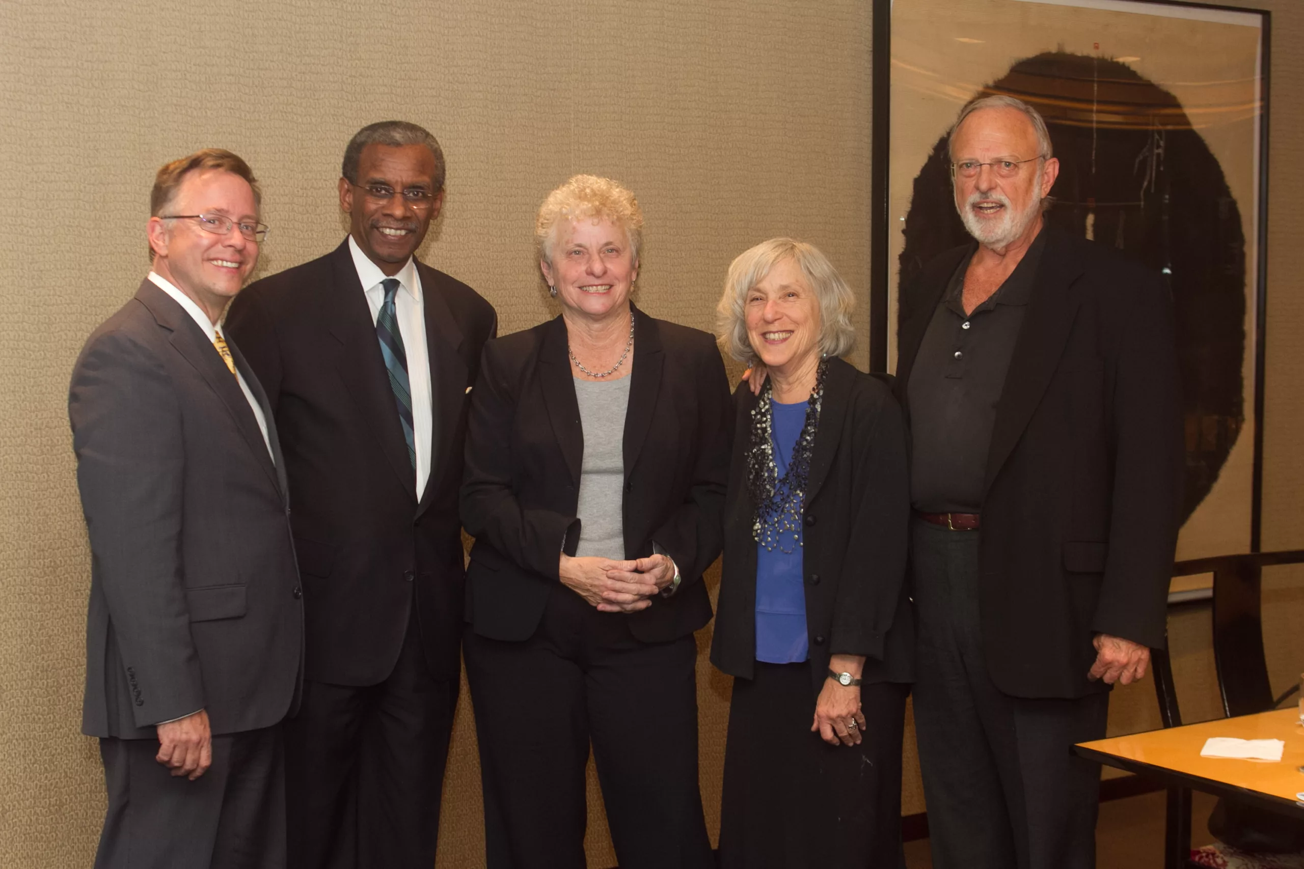 MBHP Executive Director Chris Norris with honorees George A. Russell, Kate Racer and Judith Liben, along with MBHP Board of Directors Co-Chair Steven Rioff.